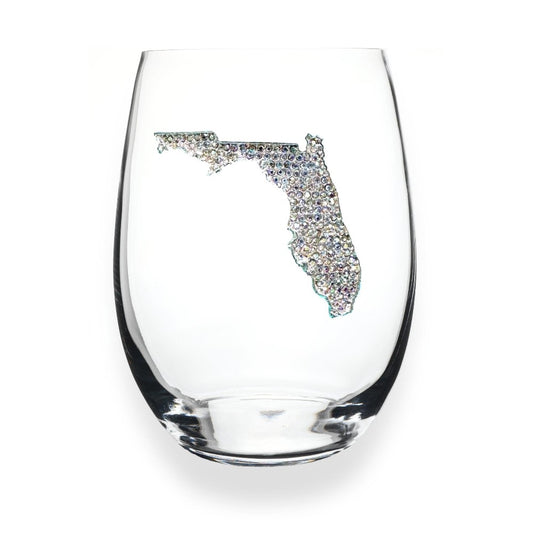 Picture of State of Florida Jeweled Stemless Wine Glass