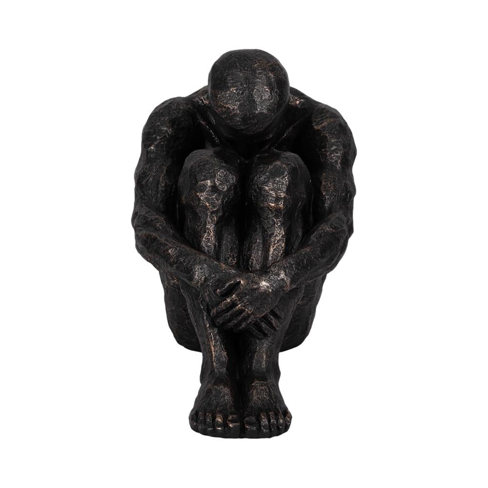 Picture of Sitting Man Bronzed Figurine