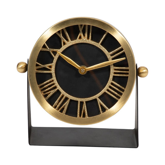 Picture of Black and Gold Table Clock