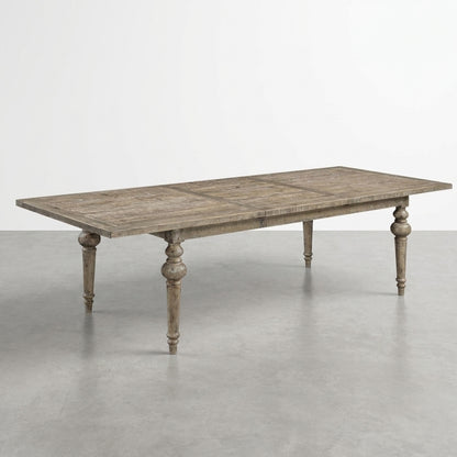 Foldable wooden table with a rustic finish.