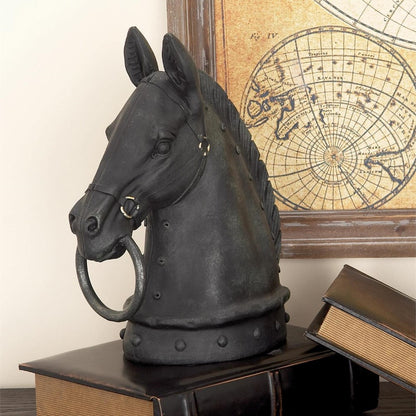 Picture of Black Horse Head Sculpture