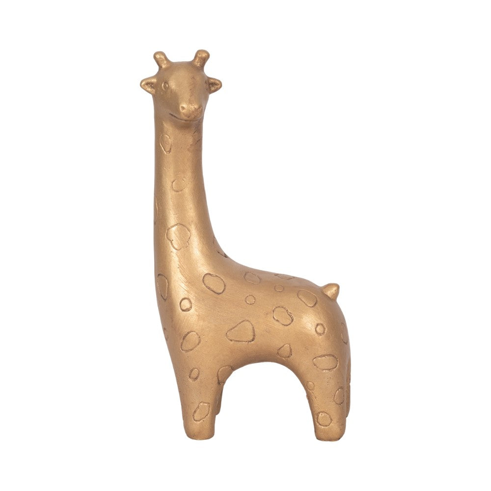 Picture of Simple Standing Gold Giraffe Figure, Large