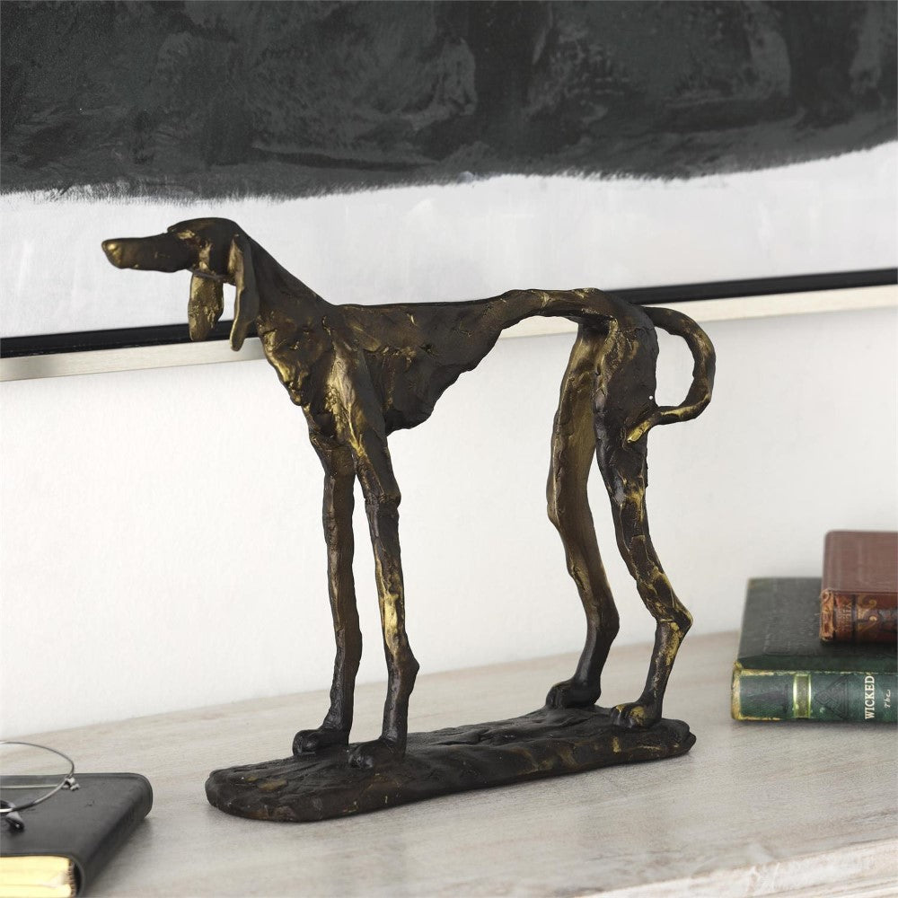 Picture of Bronze Dog Sculpture