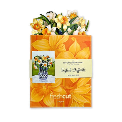 Picture of English Daffodils Mini Pop-Up Bouquet Greeting Card