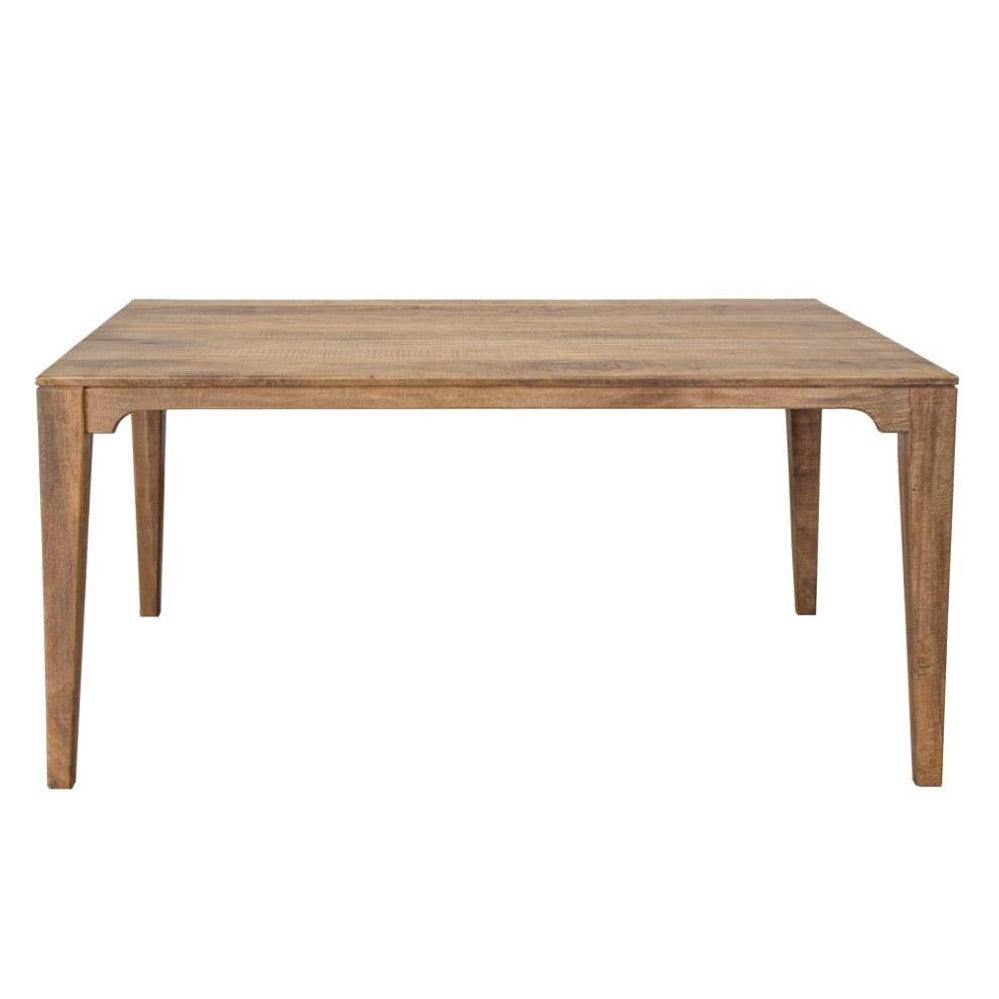 Wooden dining table, simple and minimalist design.