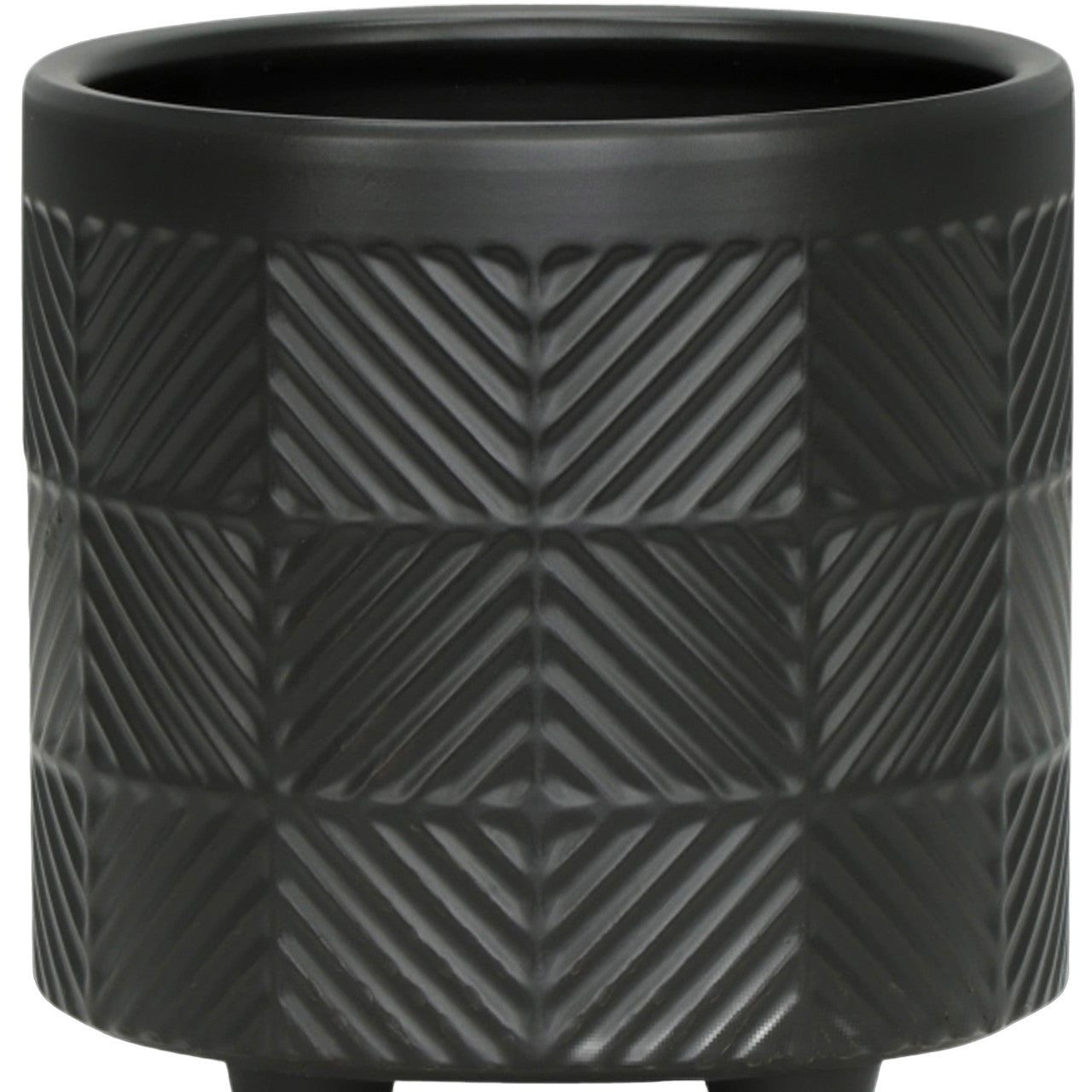Picture of Textured Planter Matte Black, Large