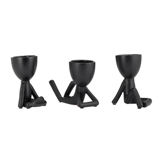 Picture of Relaxing Figure Planter Black