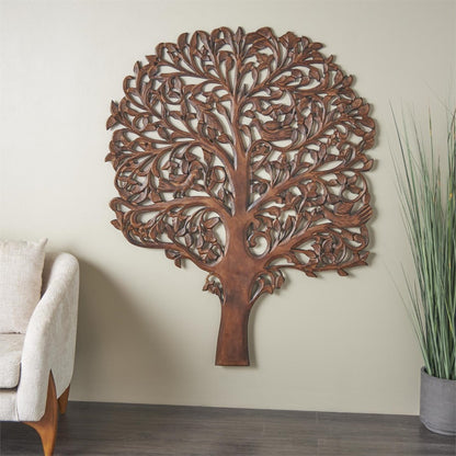 Picture of Carved Tree with Birds Wall Decor, Large