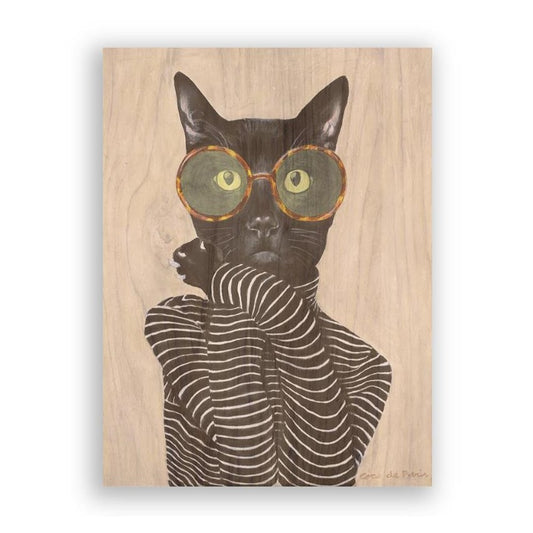 Picture of "Fashion Cat" Wood Block Art Print
