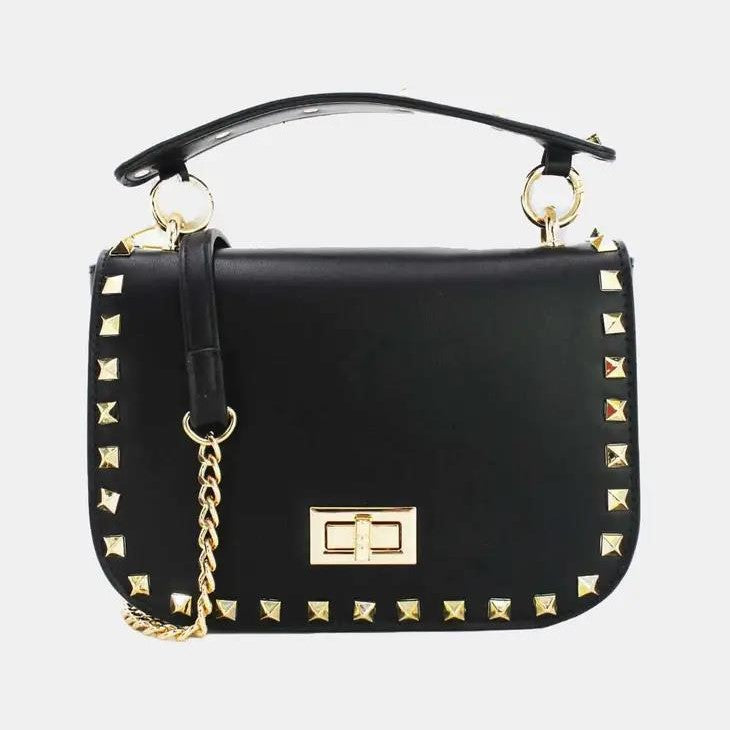 Picture of Square Studded Shoulder Bag Black