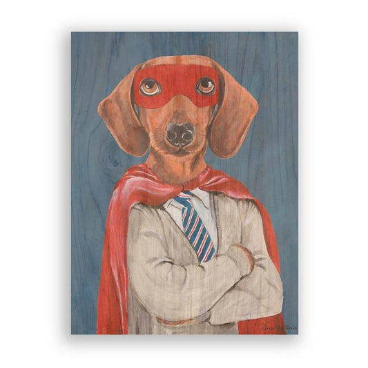 Picture of "Super Dog" Wood Block Art Print
