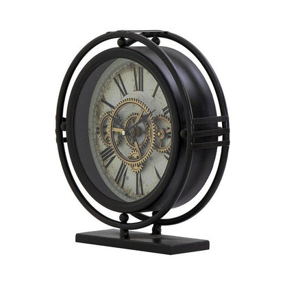 Picture of Black Framed Gears Table Clock