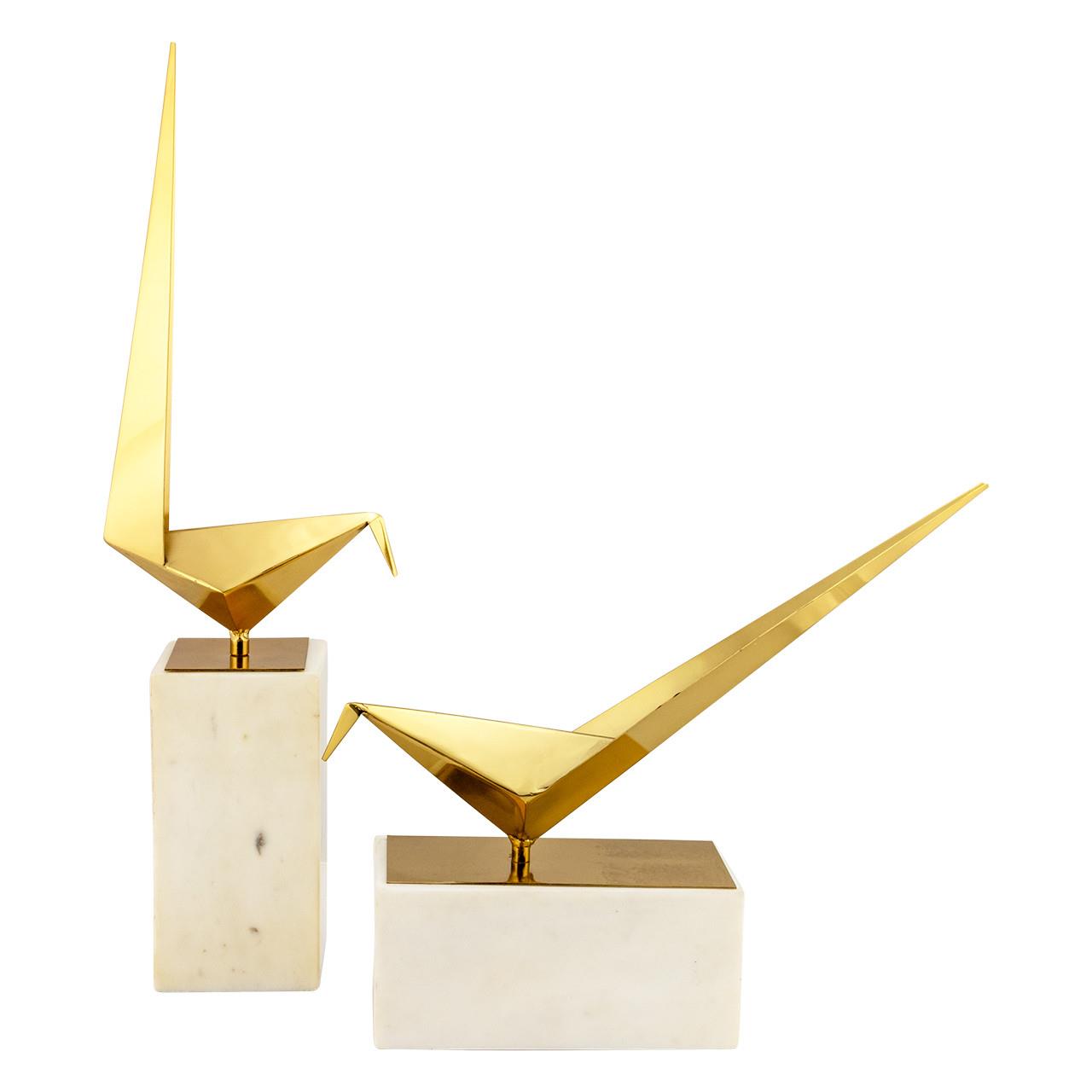 Picture of Origami Gold Bird Statuary