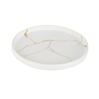 Picture of White & Gold Vein Salad Plate