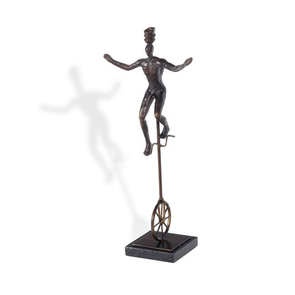 Picture of Man on Unicycle Figure