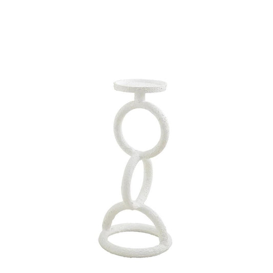 Picture of Chainklink White Candlestick, Small