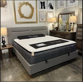 Stylish bedroom setup with a modern bed, elegant decor, and warm lighting.