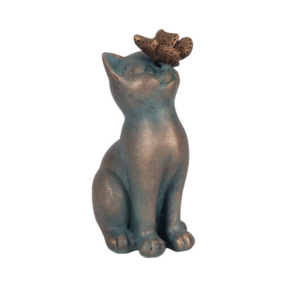 Picture of Cat with Butterfly Statue