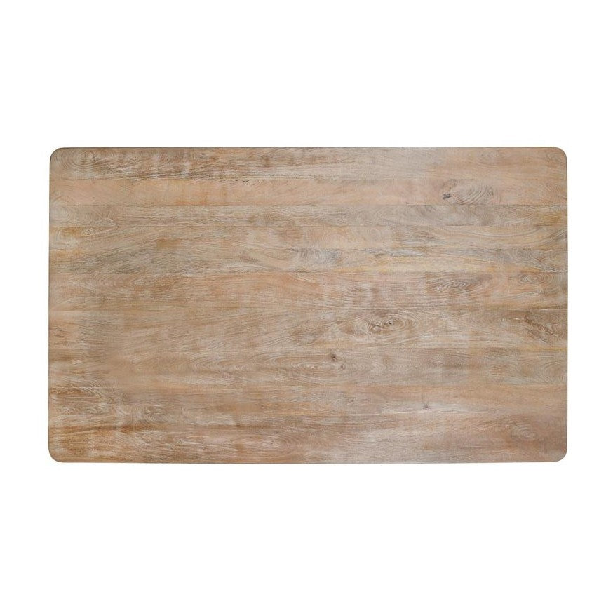 Rectangular wooden tabletop with natural grain.