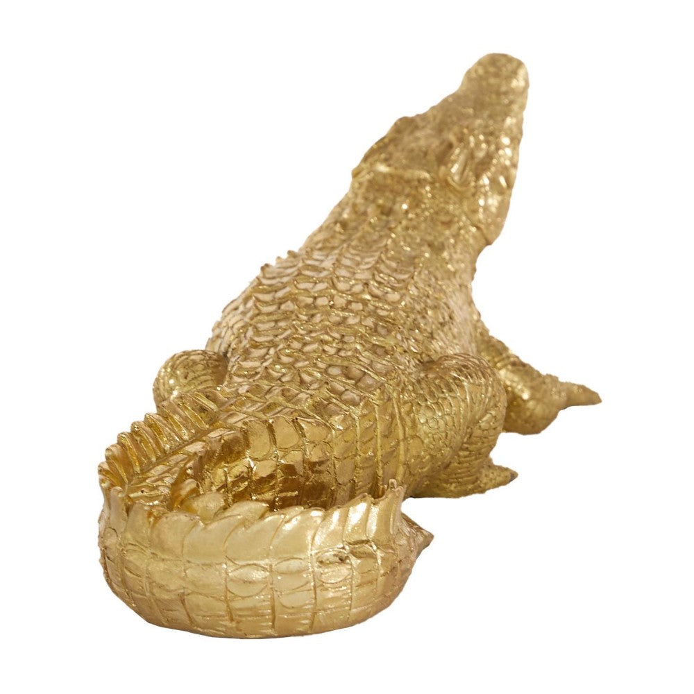 Picture of Gold Crocodile Sculpture