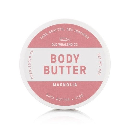 Old Whaling Co. Magnolia Body Butter with shea and aloe, 8oz jar.