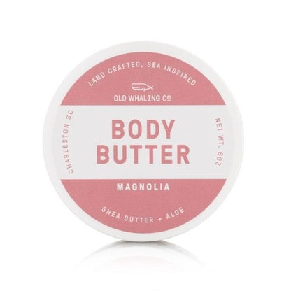 Old Whaling Co. Magnolia Body Butter with shea and aloe, 8oz jar.
