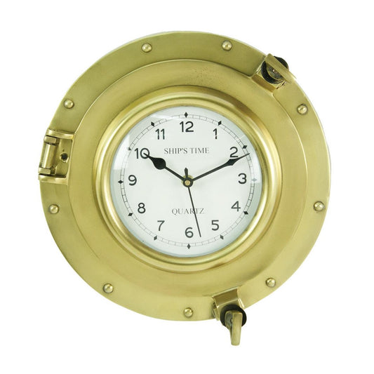 Picture of Antique Brass Porthole Wall Clock