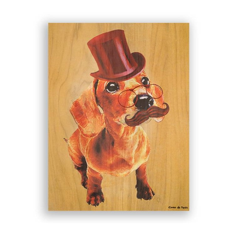 Picture of "Good Sir Daschund" Wood Block Art Print