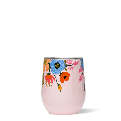 Rifle Paper Co. x Corkcicle Stemless Wine Cup_Lively Floral Blush