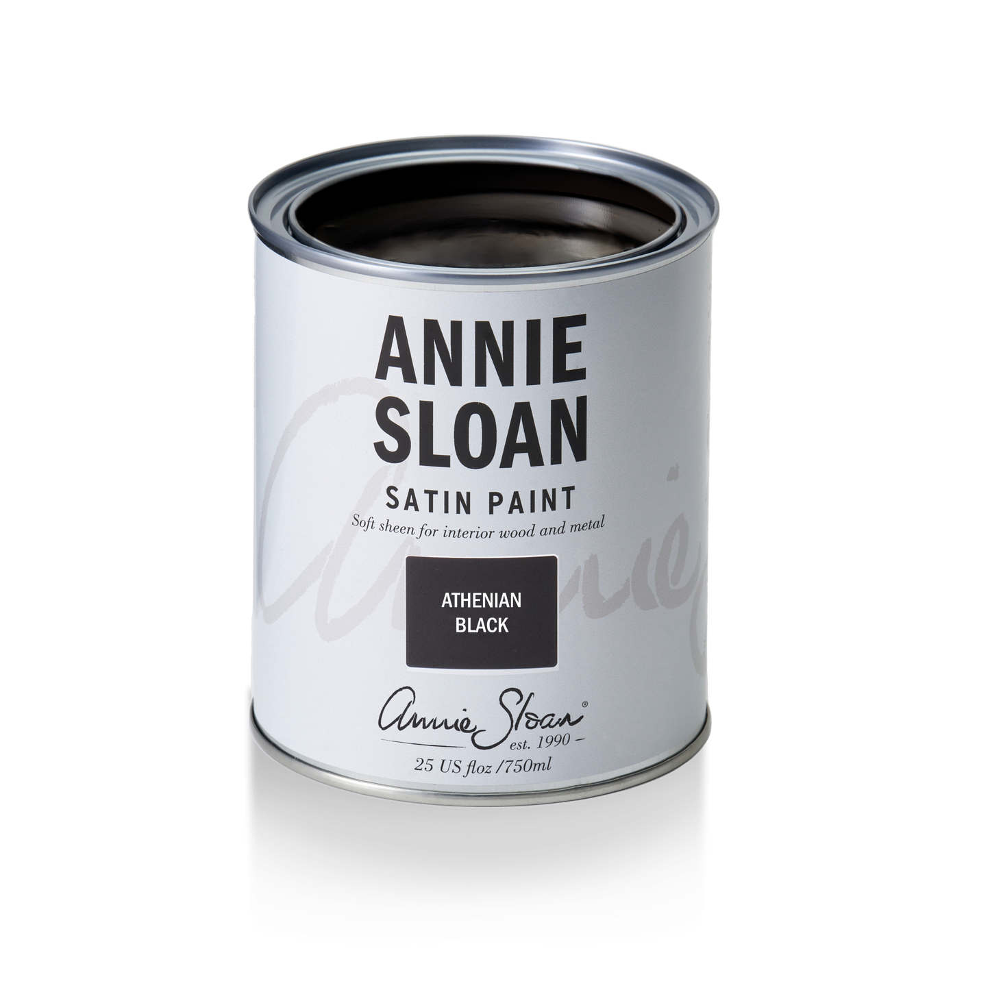 Annie Sloan Satin Paint Athenian Black, 750 ml Tin