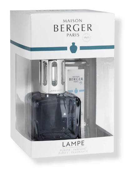 Maison Berger Paris - Ice Cube Grey Lamp Gift Set with Pure White Tea
